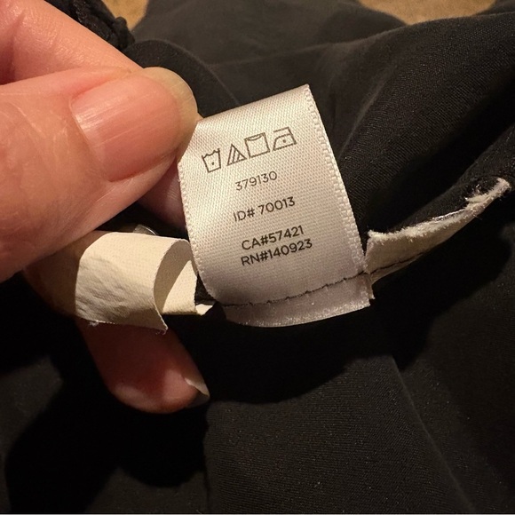 Lou & Grey Black Button Roll Tab Long Sleeve Drawstring Shirt Dress Size Medium - Picture 7 of 7